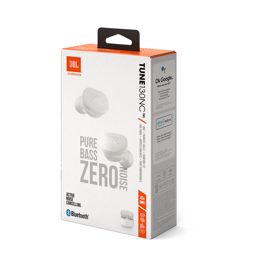 JBL Tune 130NC TWS - White - True wireless Noise Cancelling earbuds - Detailshot 10 image number null